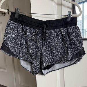 lululemon athletica Black & White Micro-Print Athletic Shorts